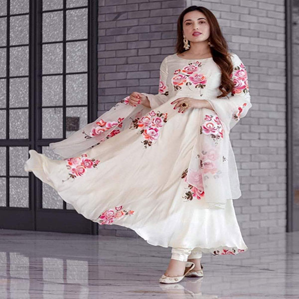 Cream Angel Gown Dress